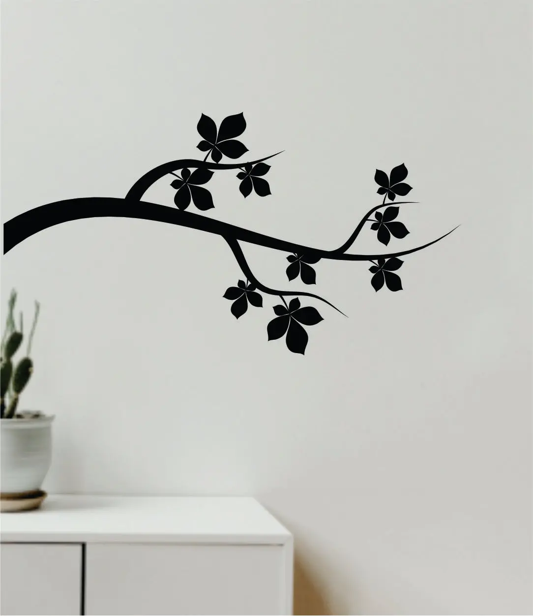 Tree Branch V5 Wall Decal Home Decor Sticker Art Vinyl Bedroom Boys Girls Teen Baby Nursery Nature Plants Flowers Cute Modern Silhouette 1