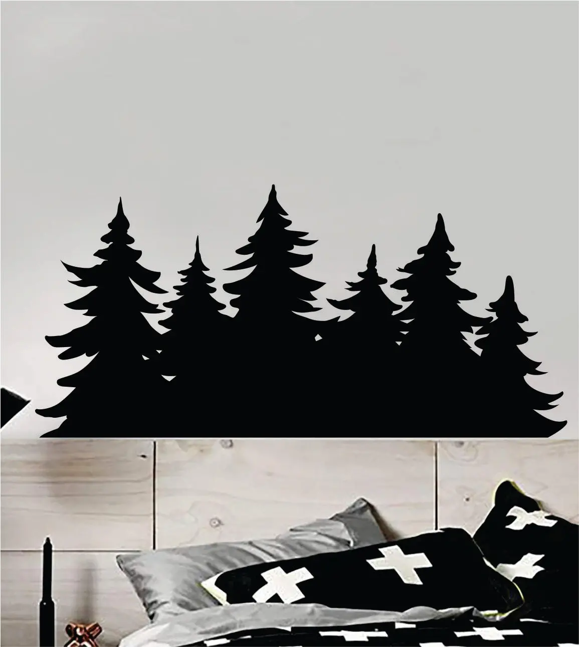 Trees Silhouette Wall Decal Home Decor Sticker Art Vinyl Bedroom Boys Girls Teen Baby Nursery Nature Plants Flowers Forest 1