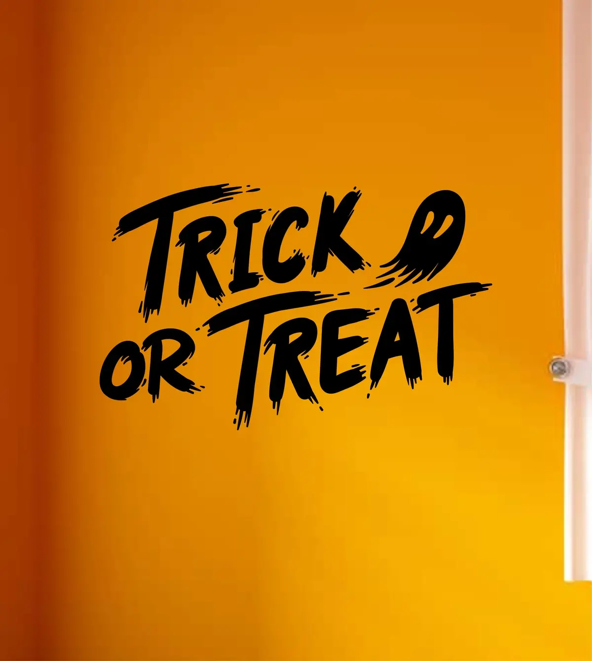Trick Or Treat V2 Wall Decal Home Decor Vinyl Art Sticker Holiday October Halloween Pumpkin Witch Ghost Scary Skull Kids Boy Girl Family 1