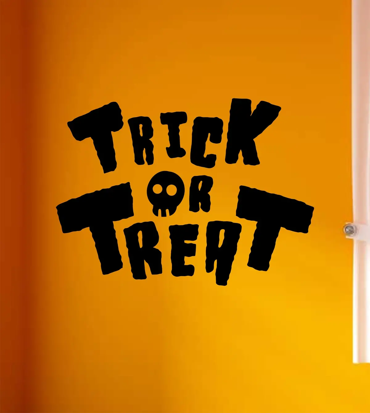 Trick Or Treat Wall Decal Home Decor Vinyl Art Sticker Holiday October Halloween Pumpkin Witch Ghost Scary Skull Kids Boy Girl Family 1
