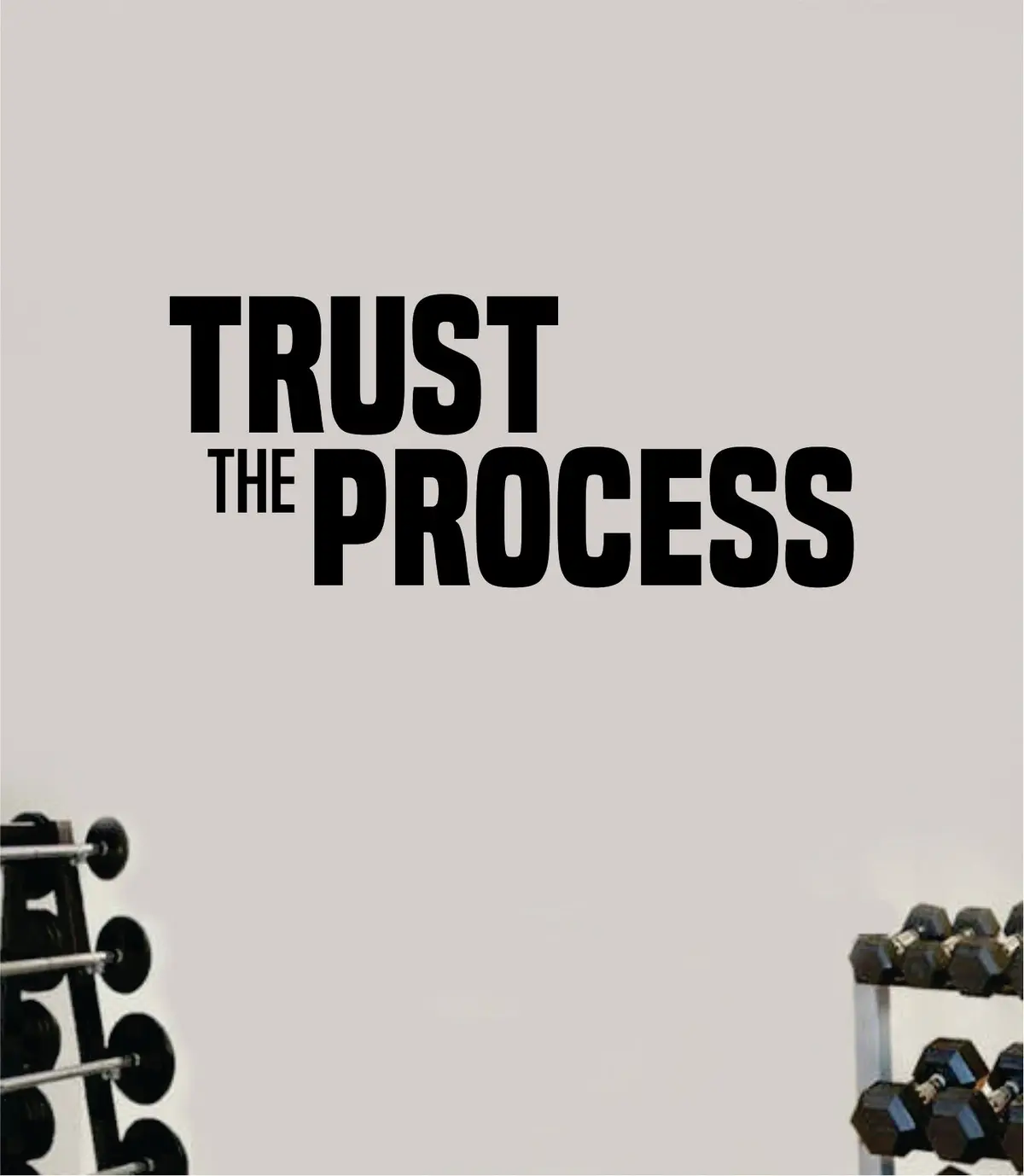 Trust The Process V3 Decal Sticker Wall Vinyl Art Wall Bedroom Room Home Decor Inspirational Motivational Teen Sports Gym Fitness 1