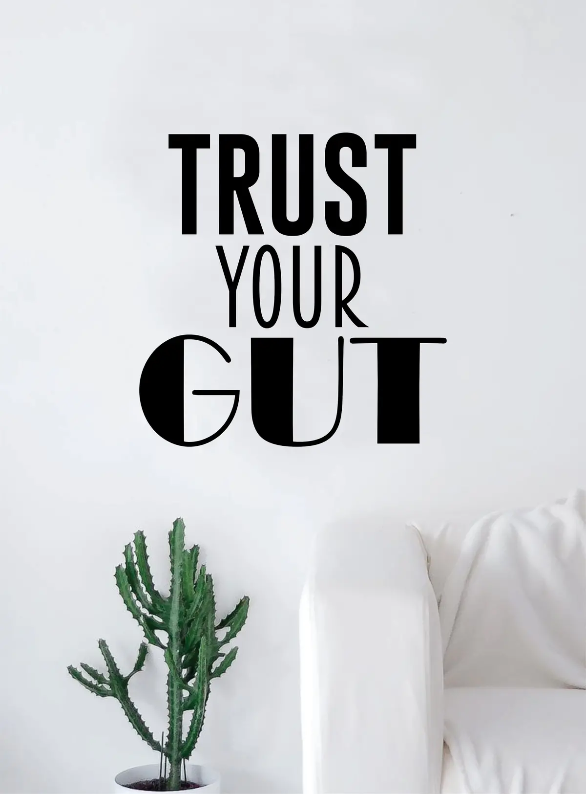 Trust Your Gut Quote Decal Sticker Wall Vinyl Art Home Decor Inspirational Adventure Travel 1