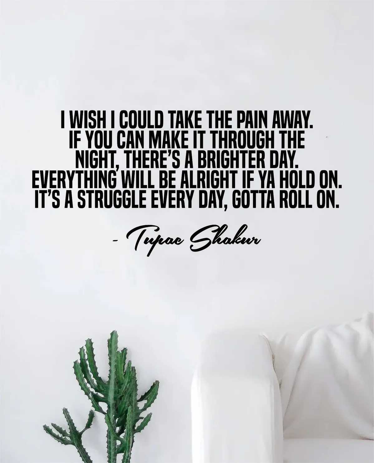 Tupac Gotta Roll On Wall Decal Sticker Home Decor Vinyl Art Bedroom Teen Inspirational Quote Music Lyrics Rap Hip Hop 2Pac 1