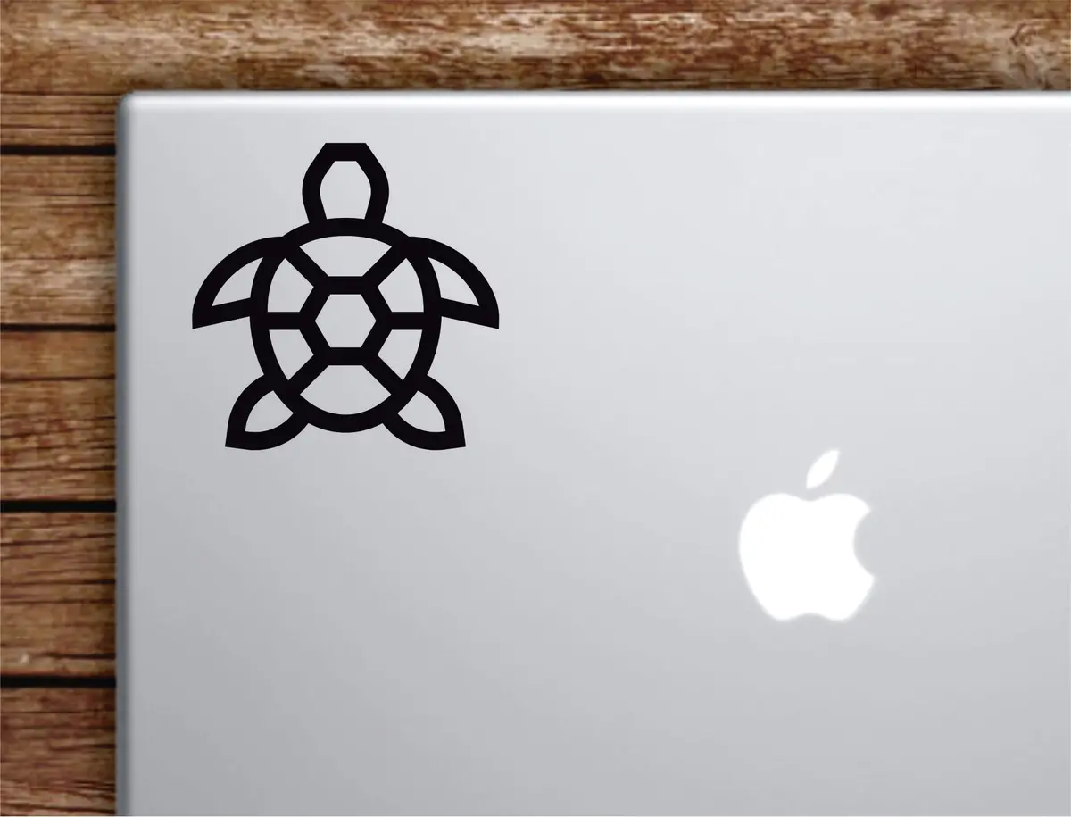 Turtle Laptop Wall Decal Sticker Vinyl Art Quote Macbook Apple Decor Car Window Truck Teen Inspirational Girls Animals Ocean Beach 1