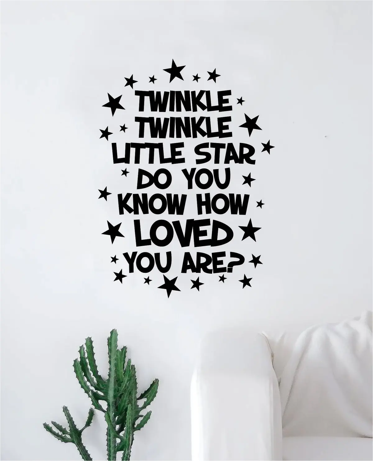 Twinkle Little Star Wall Decal Decor Art Sticker Vinyl Room Bedroom Teen Kids Nursery Inspirational Home Baby Playroom Love 1