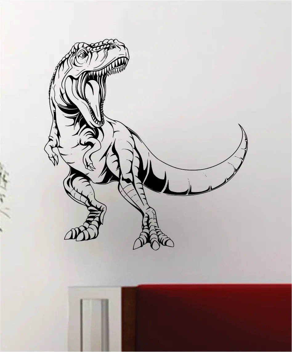 Tyrannosaurus Rex Trex Dinosaur Wall Decal Sticker Vinyl Art Bedroom Living Room Decor Teen Boy Girl Nursery School Children Museum Dino 1