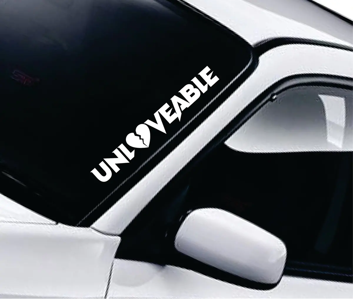 Unloveable V2 Car Decal Truck Window Windshield Banner Jdm Sticker Vinyl Quote Funny Sadboyz Racing Club Meets 1