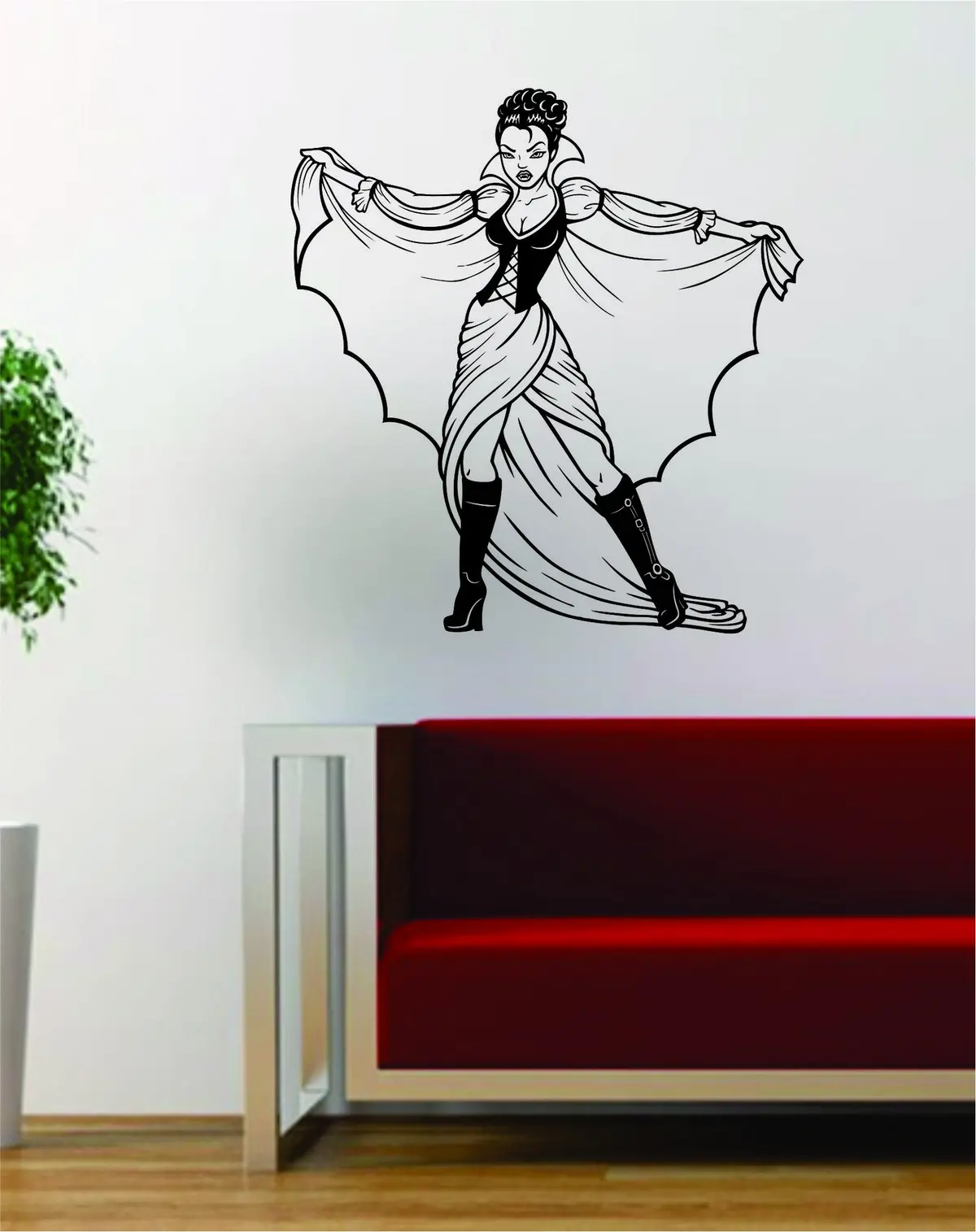 Vampire Dracula Girl Pin Up Design Decal Sticker Wall Vinyl Art Decor Home 1