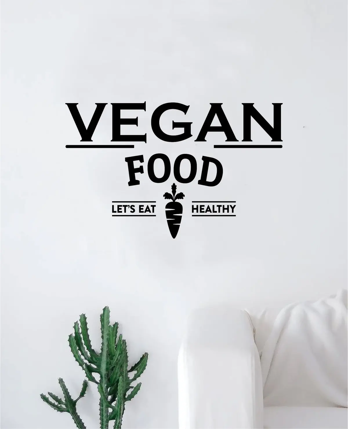 Vegan Food Quote Wall Decal Sticker Bedroom Room Art Vinyl Home Decor Kitchen Healthy 1