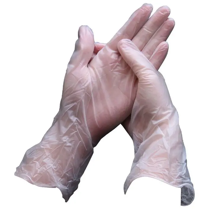 Gloves Vinyl  - 100 Pack, Ultra Fresh Vinyl Disposable Powdered Gloves (Clear) 1