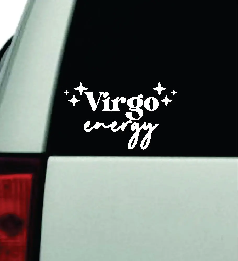 Virgo Energy Car Decal Truck Window Windshield Jdm Bumper Sticker Vinyl Quote Boy Girls Funny Mom Milf Women Trendy Cute Aesthetic Zodiac Sign Horoscope 1