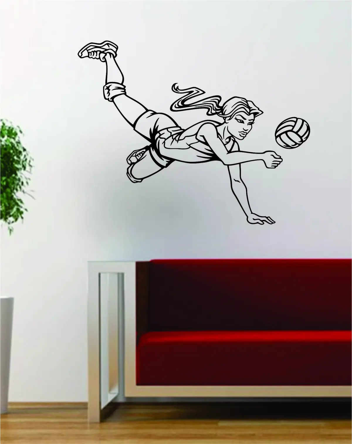 Volleyball Player Version 1 Sports Design Decal Sticker Wall Vinyl Art Decor Home 1