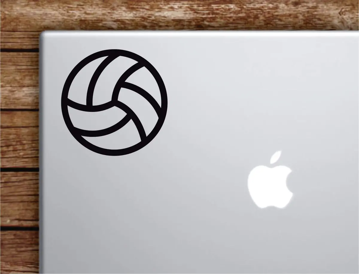 Volleyball Laptop Wall Decal Sticker Vinyl Art Quote Macbook Apple Decor Car Window Truck Teen Inspirational Girls Sports 1