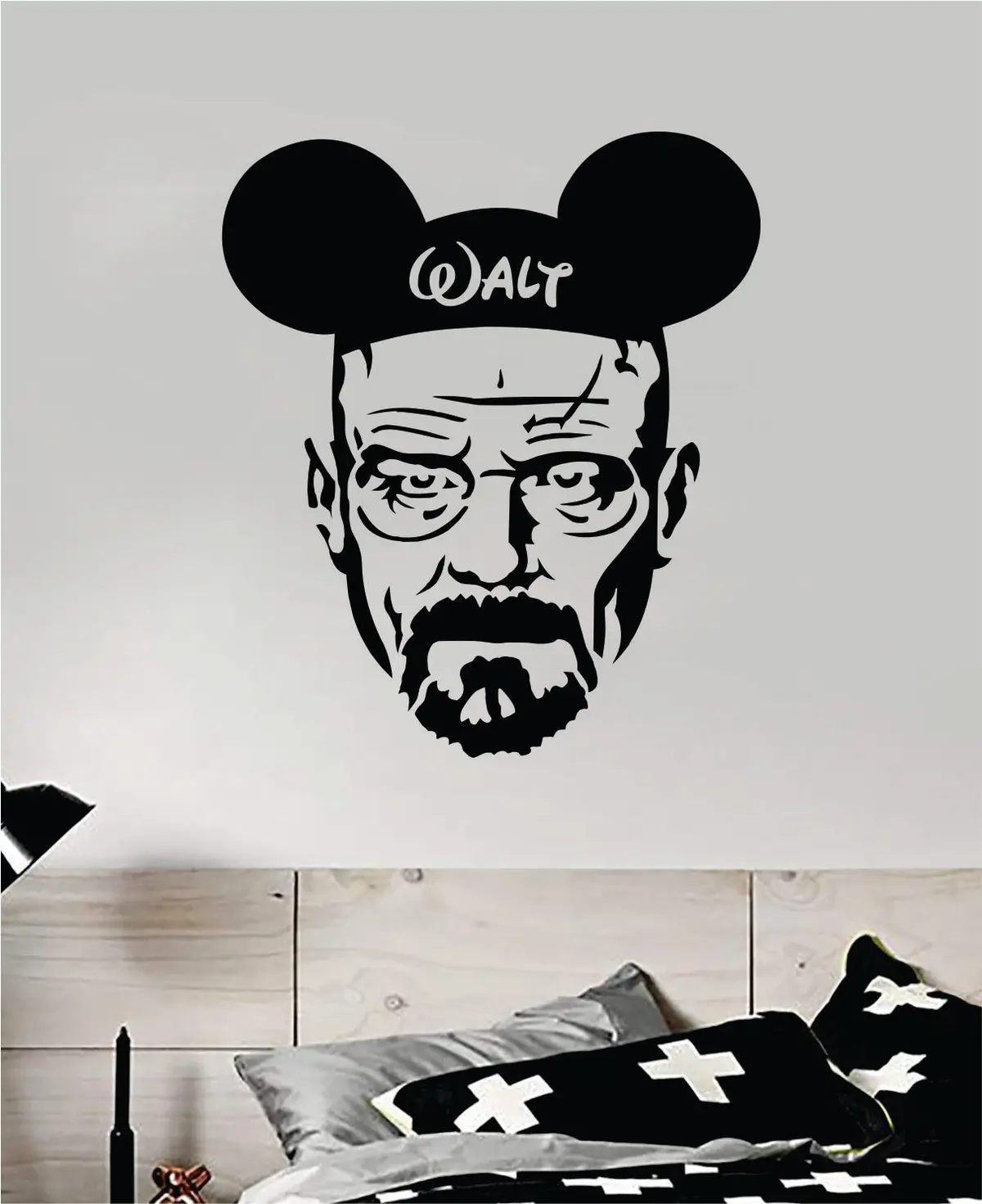 Walt Mickey Mouse Wall Decal Home Decor Vinyl Sticker Bedroom Room Art Teen Breaking Bad Heisenberg Disneyland Walter White Funny 1