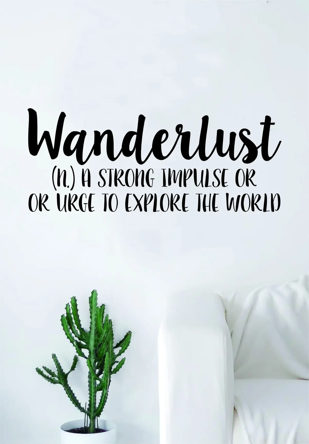 Wanderlust Definition V2 Design Decal Sticker Wall Vinyl Decor Art Adventure Travel Quote 1