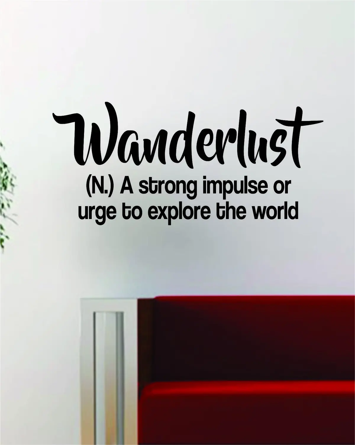 Wanderlust Definition Quote Decal Sticker Wall Vinyl Art Decor Home Travel Adventure 1