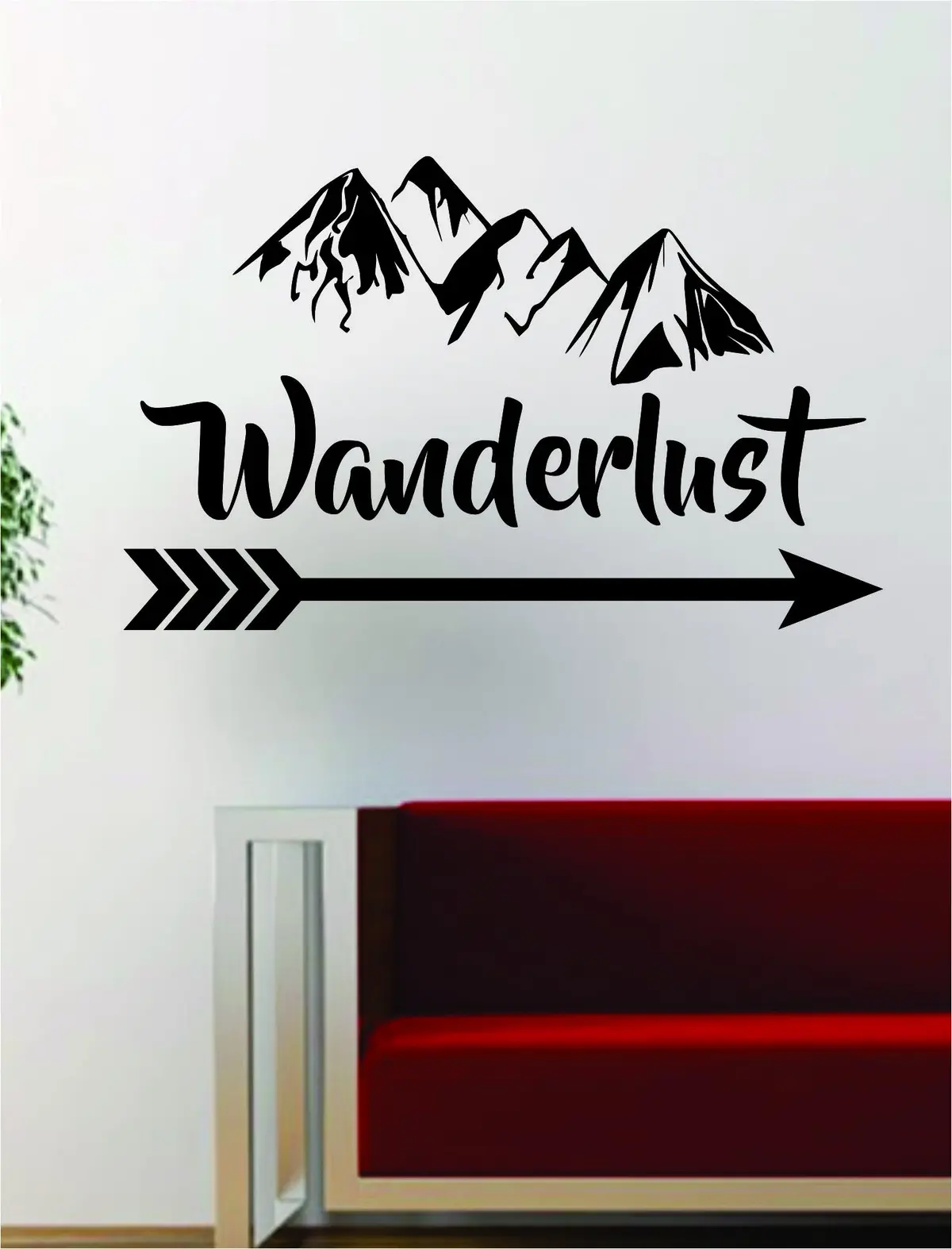 Wanderlust Quote Adventure Mountains Arrow Decal Sticker Wall Vinyl Art Decor Travel 1