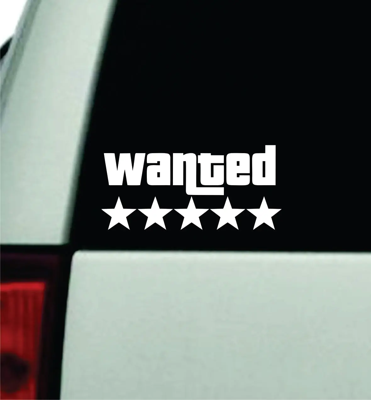 Wanted Five Stars Car Decal Truck Window Windshield Rearview Jdm Bumper Sticker Vinyl Quote Boy Girls Funny Mom Milf Trendy Cute Aesthetic Racing Gamer Gaming Men 1