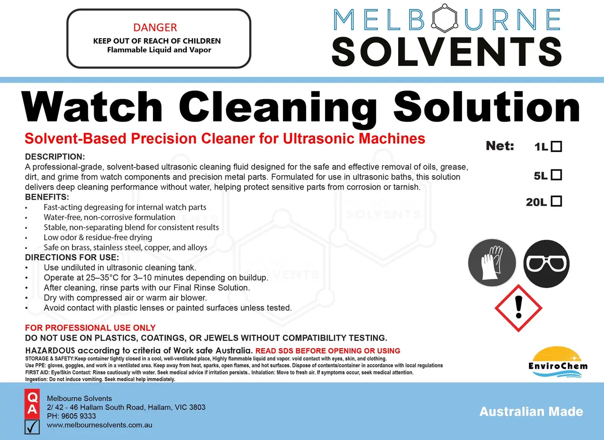 Watch Cleaning Solution 1