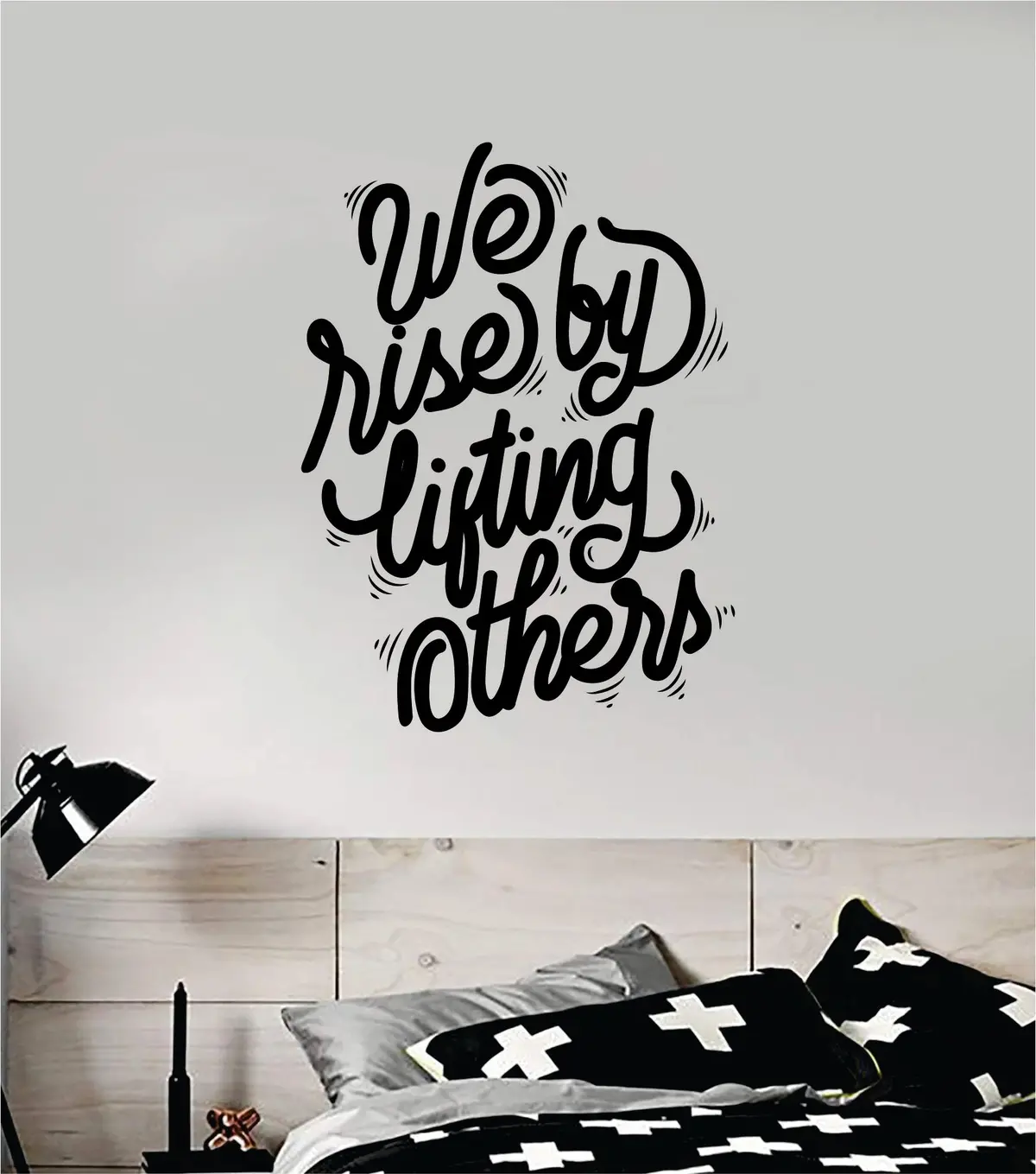 We Rise By Lifting Others V3 Wall Decal Sticker Vinyl Art Bedroom Room Home Decor Inspirational Motivational Teen Baby Nursery School 1