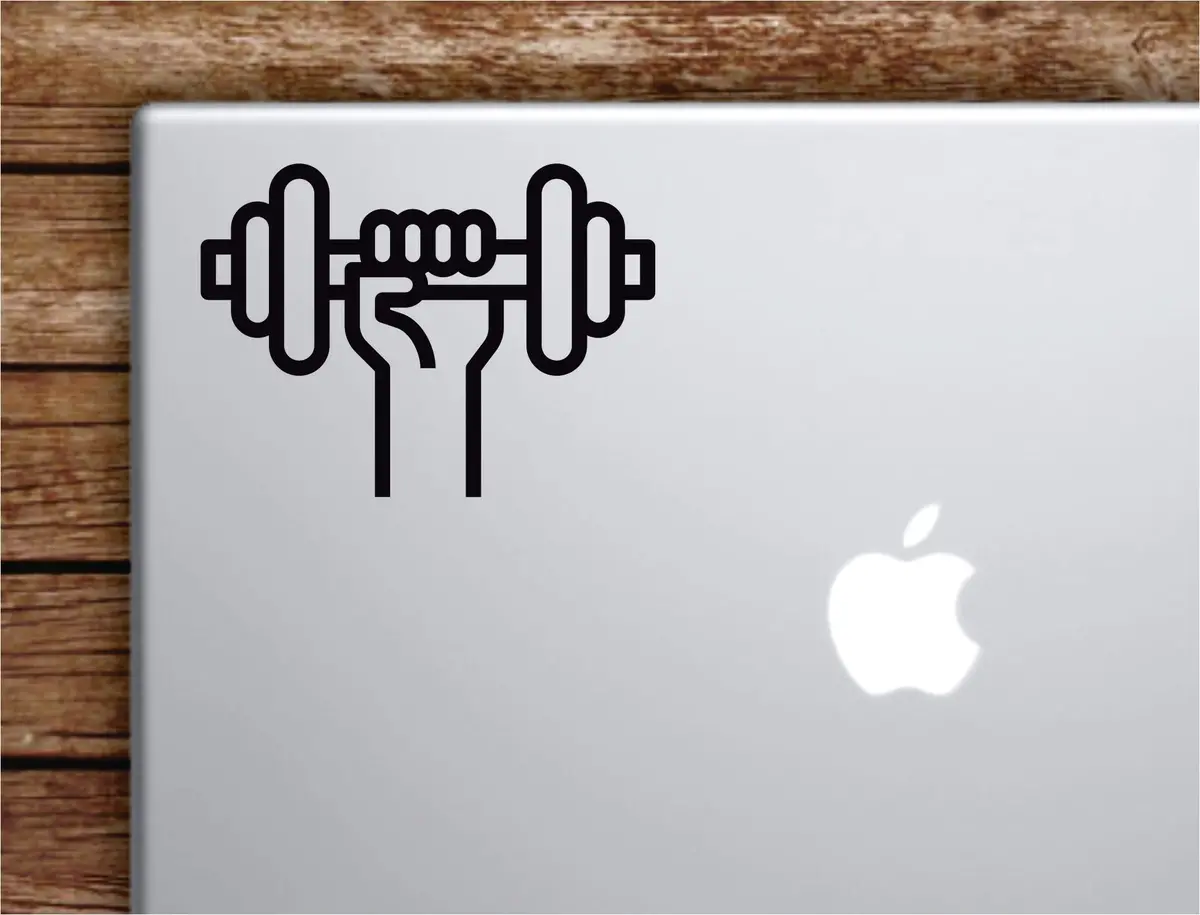Weight Lifting Laptop Wall Decal Sticker Vinyl Art Quote Macbook Apple Decor Car Window Truck Teen Inspirational Girls Gym Fitness 1