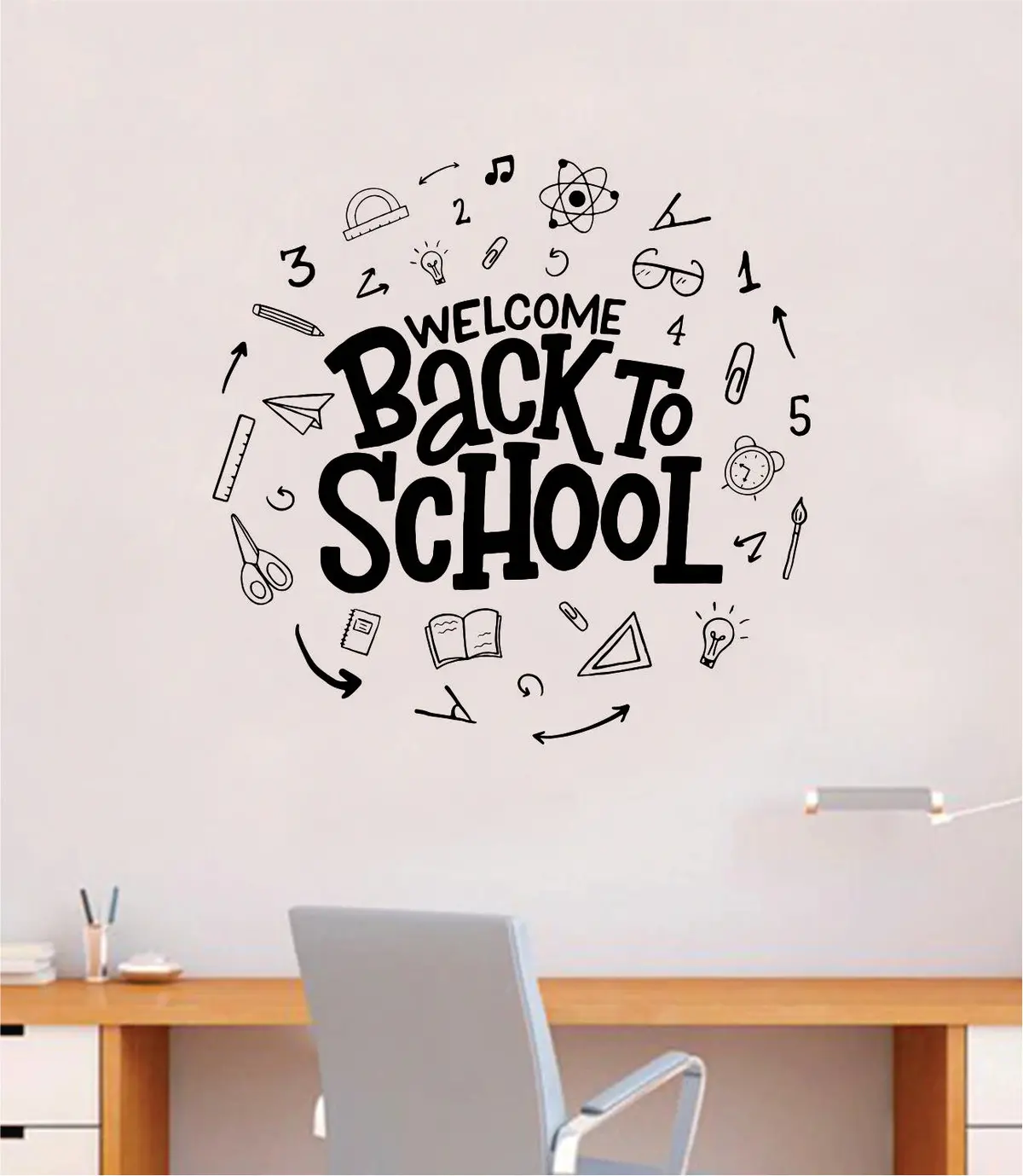 Welcome Back To School Wall Decal Decor Art Sticker Vinyl Room Home Teen Inspirational Kids Class Nursery Books Science Teacher 1