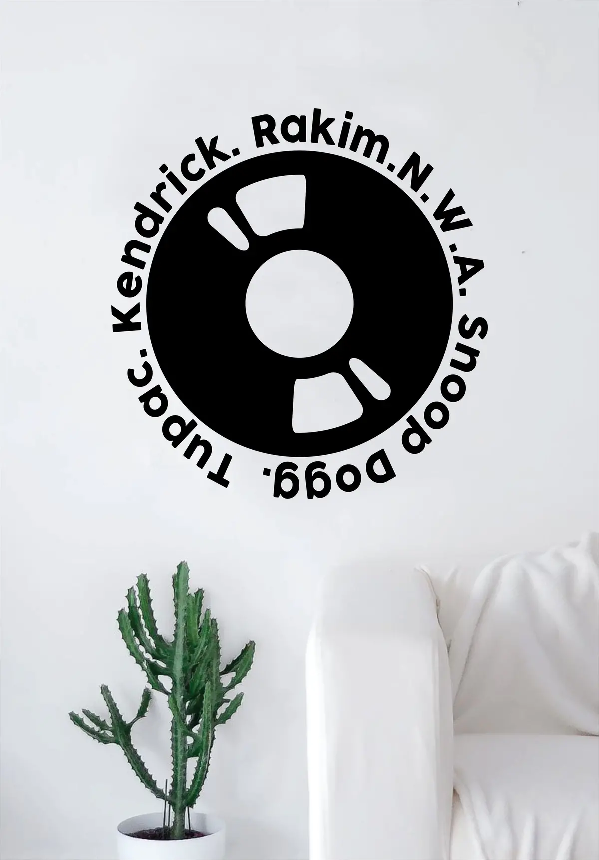 West Coast Rappers Name Quote Wall Decal Sticker Room Art Vinyl Rap Hip Hop Lyrics Record Music Tupac Kendrick Snoop Nwa 1