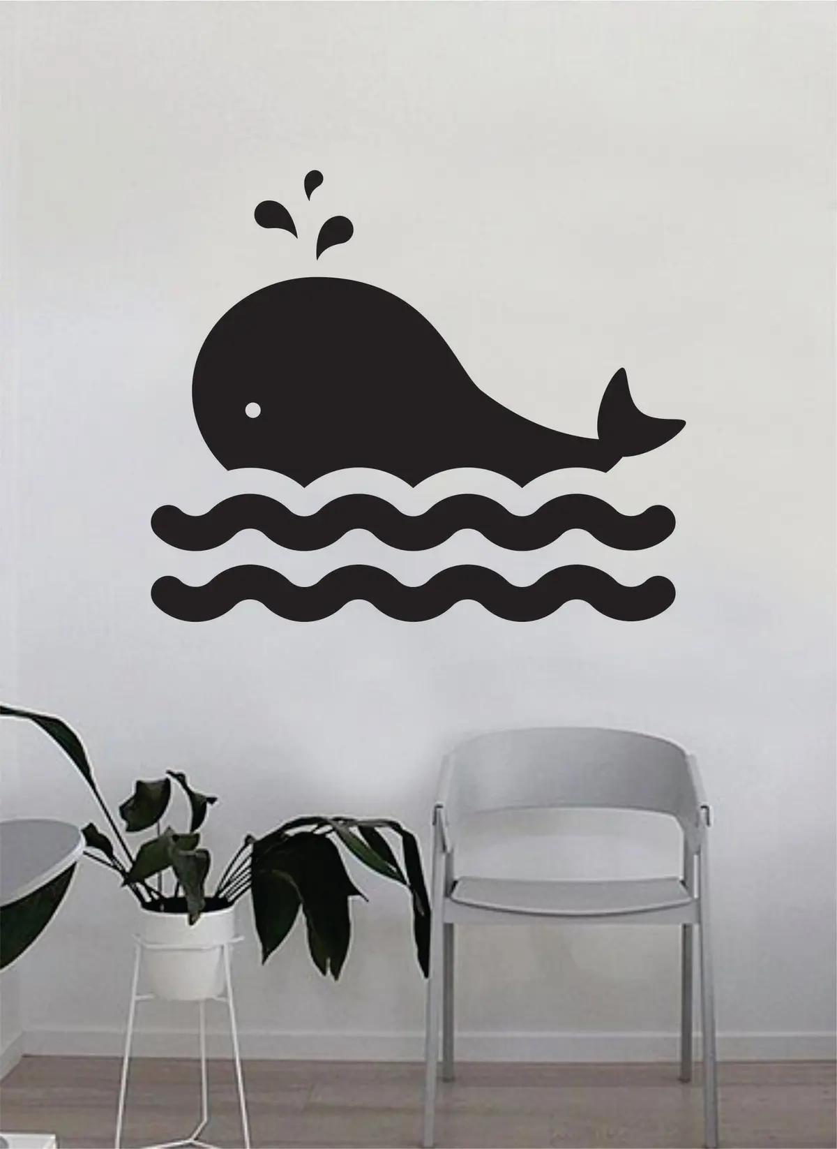 Whale Decal Sticker Wall Vinyl Decor Art Living Room Bedroom Kids Nursery Baby Teen Animal Ocean Beach Fish 1