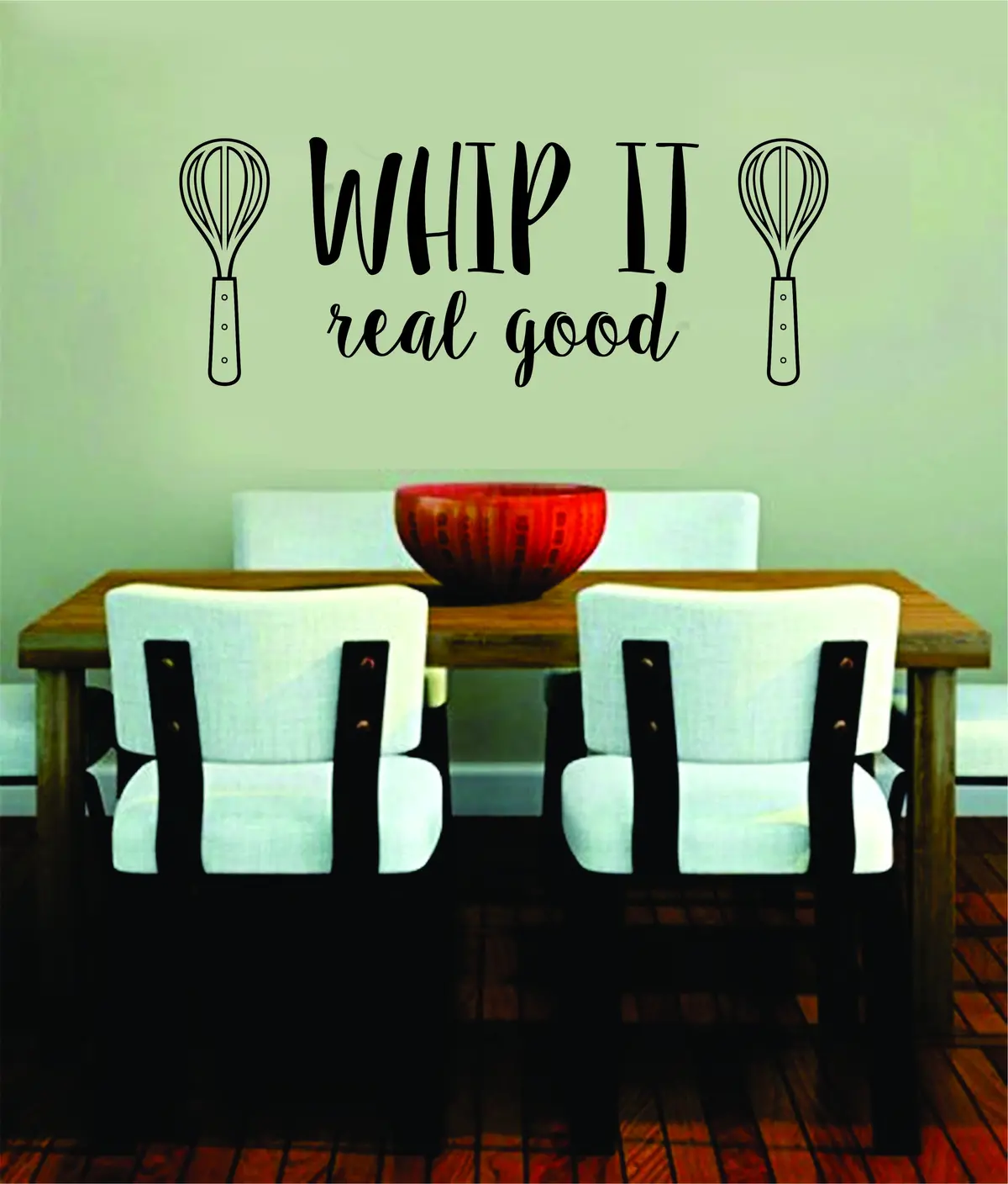 Whip It Real Good Quote Decal Sticker Wall Vinyl Art Words Decor Funny Cook Cooking Kitchen Bake Cute 1