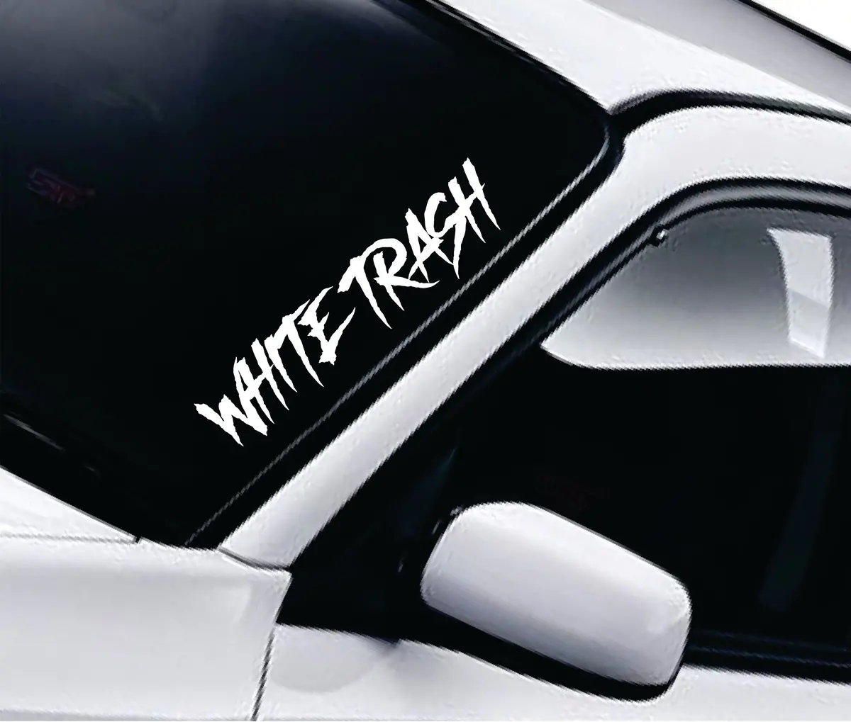 White Trash Car Decal Truck Window Windshield Jdm Sticker Vinyl Quote Drift Men Automobile Street Racing Sadboyz Broken Heart Club Japanese 1