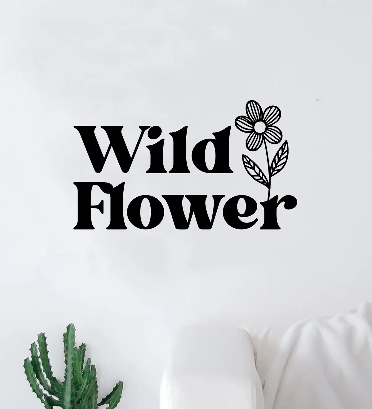 Wild Flower Wall Decal Sticker Vinyl Home Decor Bedroom Art Girls Nature Plants Adventure Cute Inspirational 1