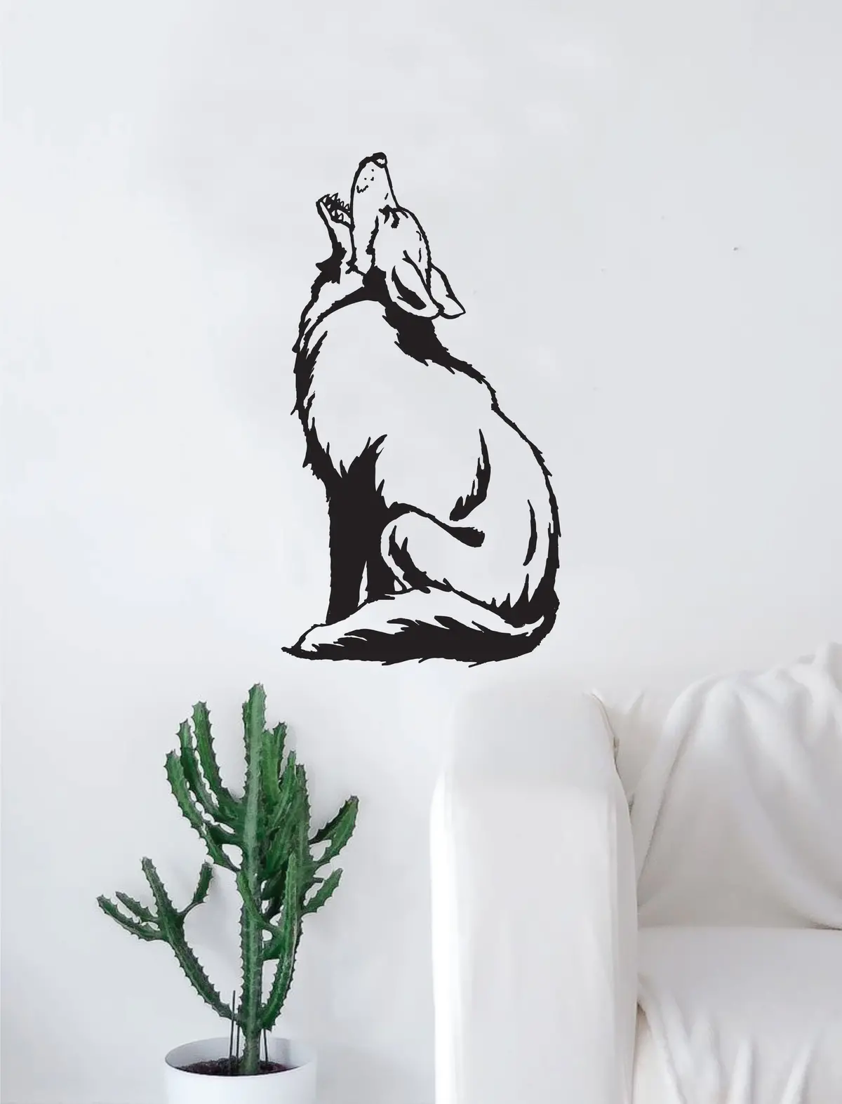 Wolf Howling V2 Wall Decal Home Decor Bedroom Room Sticker Art Vinyl Animals Teen Kids 1
