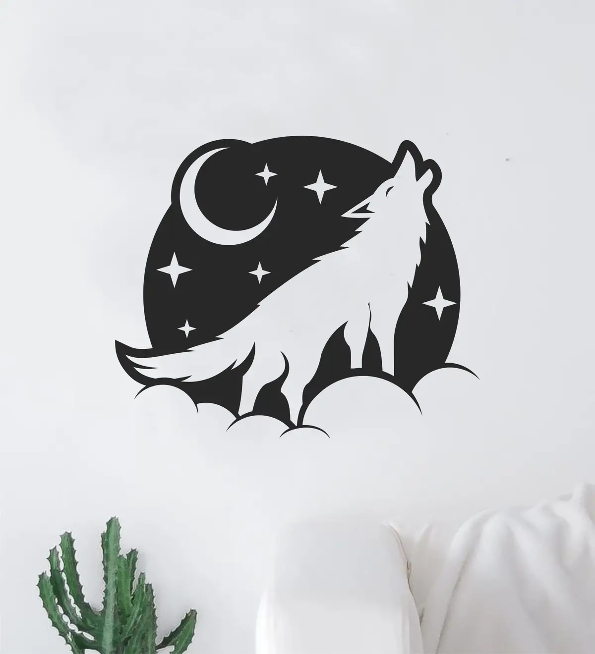 Wolf V8 Decal Sticker Wall Vinyl Art Wall Bedroom Room Home Decor Teen Kids Baby Animal Beast Howling Tattoo 1