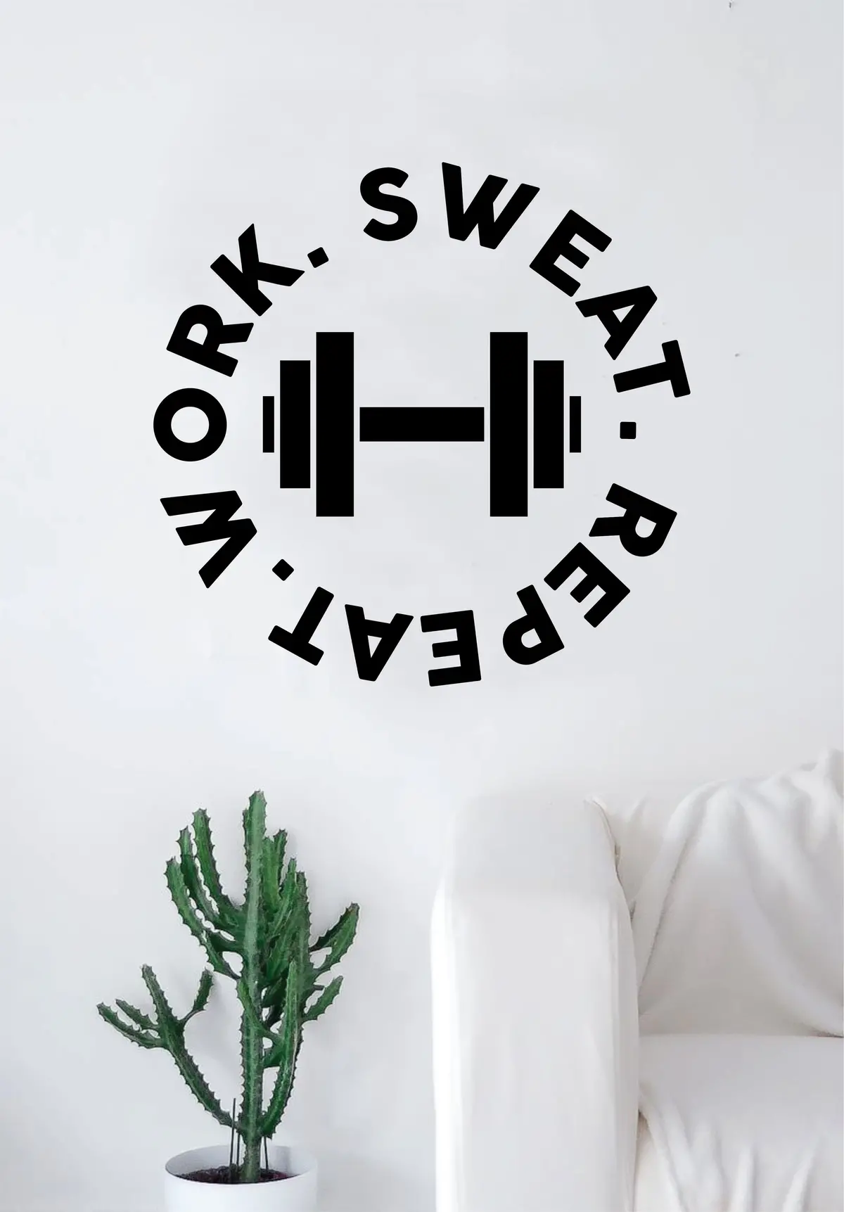 Work Sweat Repeat Decal Sticker Wall Vinyl Art Wall Bedroom Room Decor Motivational Inspirational Teen Sports Gym Fitness 1
