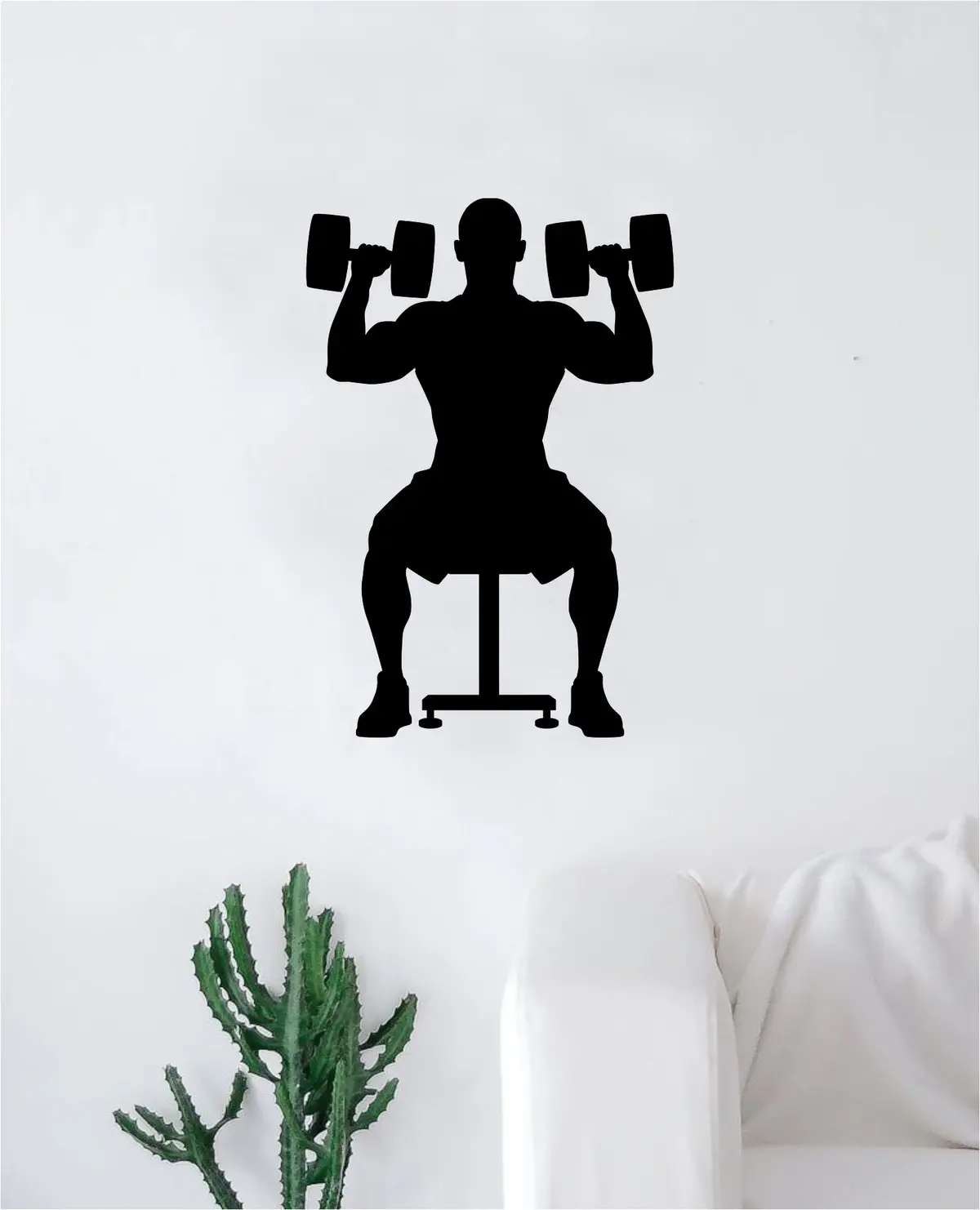 Working Out Decal Sticker Wall Vinyl Art Wall Bedroom Room Decor Motivational Inspirational Teen Sports Gym Fitness 1