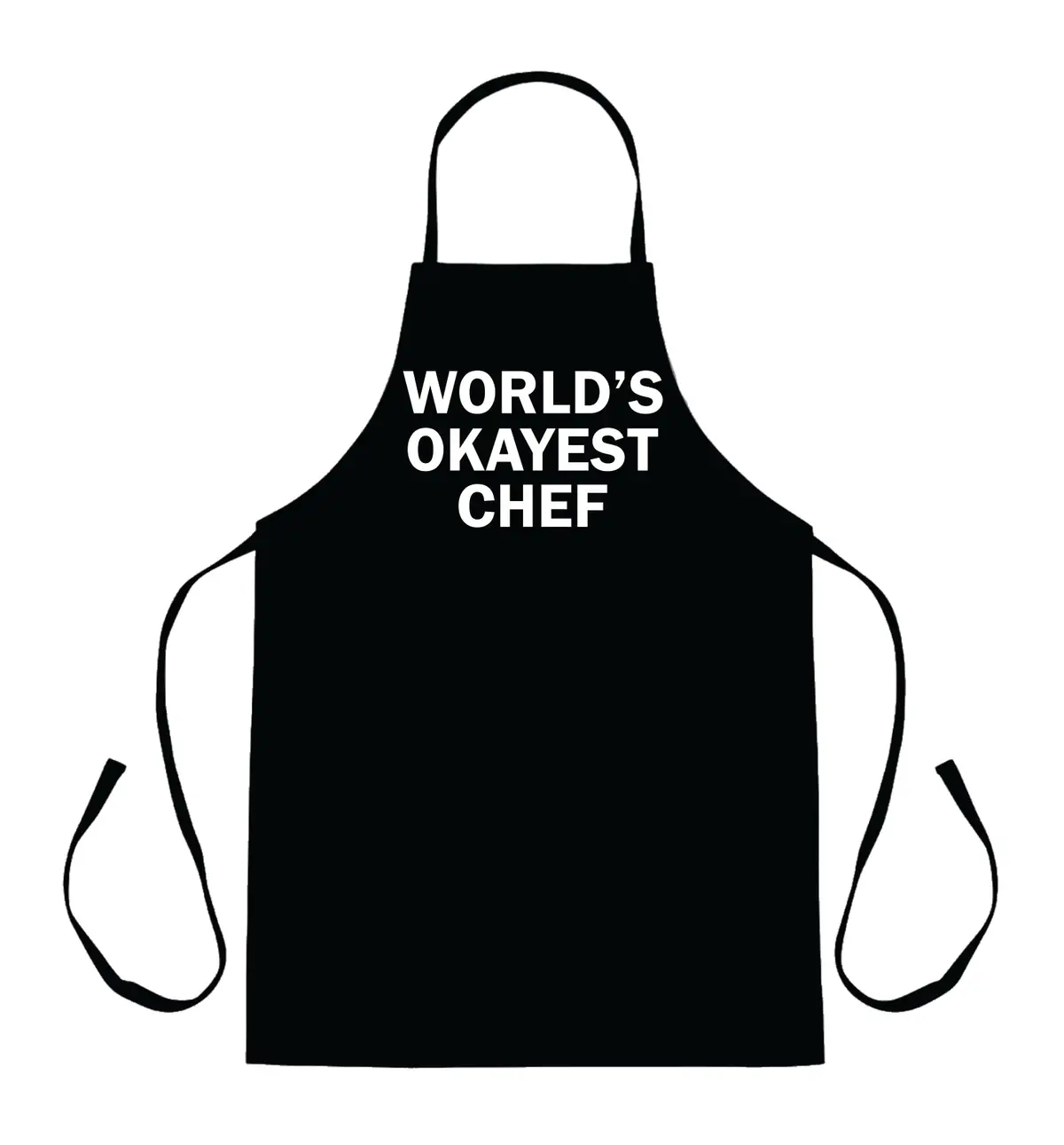 Worlds Okayest Chef Apron Kitchen Bbq Barbeque Cook Grill Chef Bake Food Funny Gift Men Girls Mom Dad 1