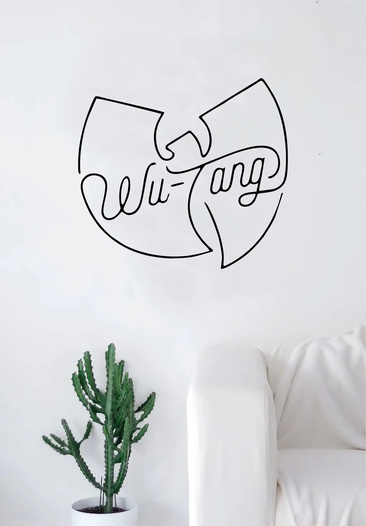 Wutang Logo V2 Cream Quote Wall Decal Sticker Room Art Vinyl Rap Hip Hop Underground Lyrics Music Inspirational Killa Bees Swarm 1