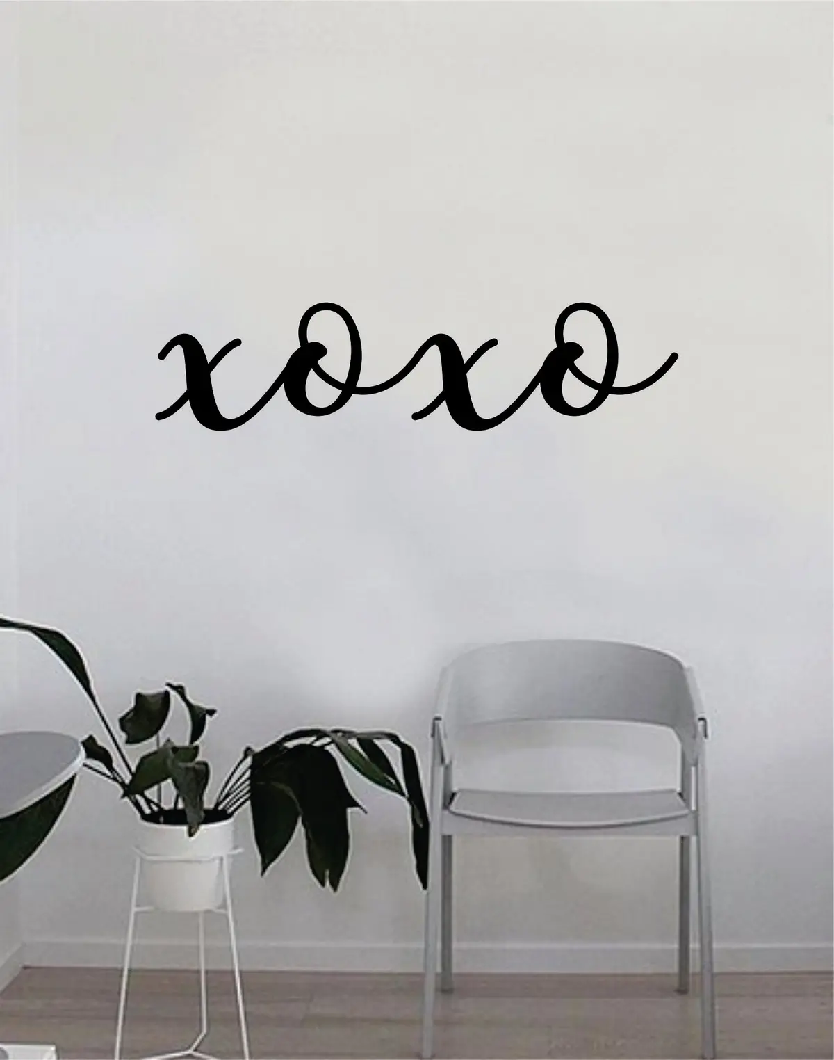 Xoxo V2 Cursive Quote Beautiful Design Decal Sticker Wall Vinyl Decor Art Make Up Cosmetics Beauty Salon Funny Girls Eyelashes 1