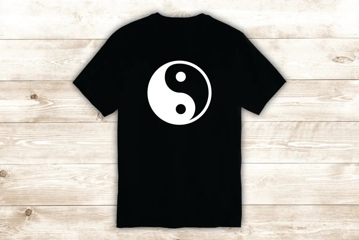 Yin Yang T-Shirt Tee Shirt Vinyl Heat Press Custom Inspirational Quote Teen Yoga Balance Meditate 1