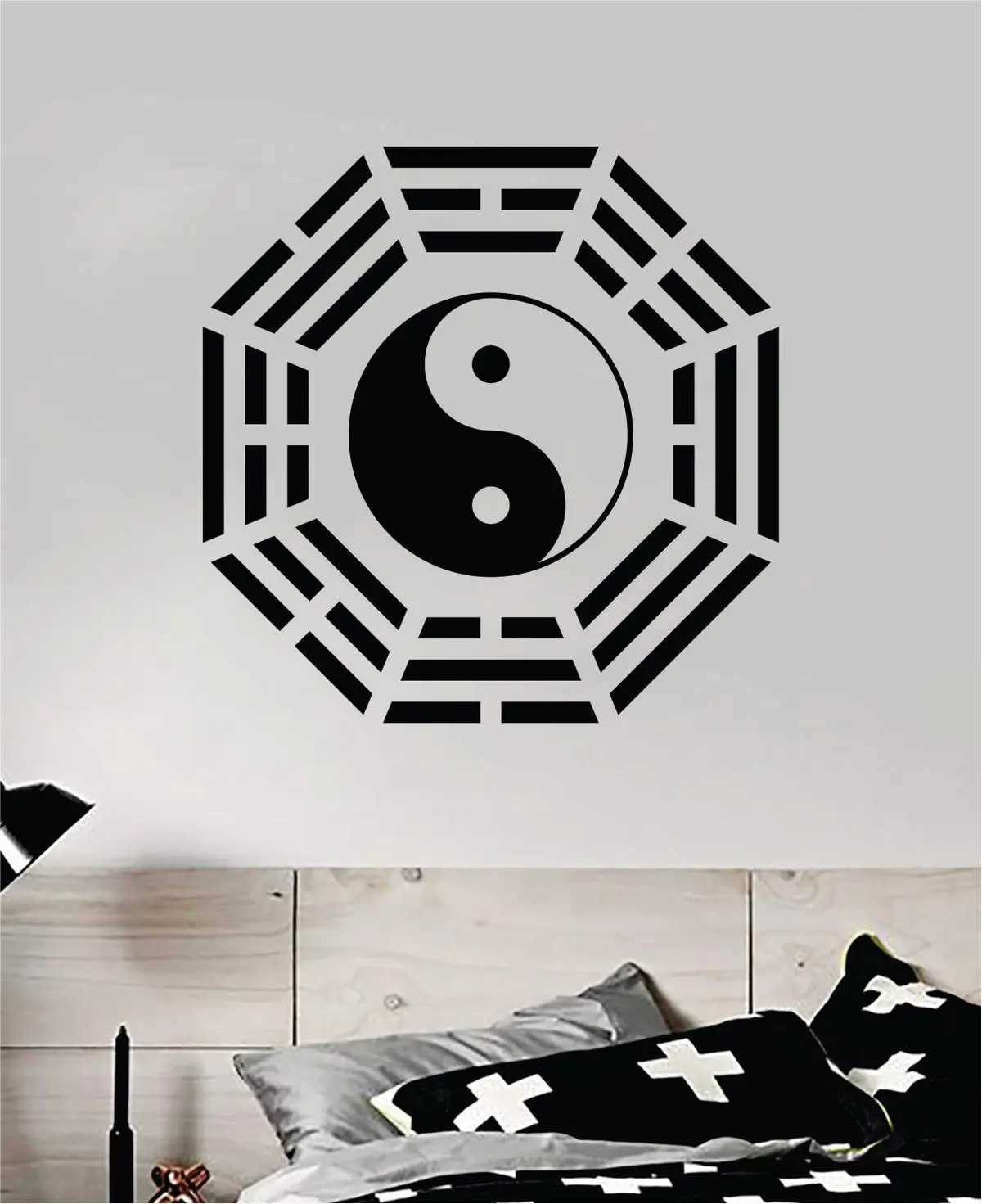 Yin Yang V2 Quote Wall Decal Sticker Decor Vinyl Art Bedroom Teen Good Vibes Happy Yoga Balance Namaste Meditate 1