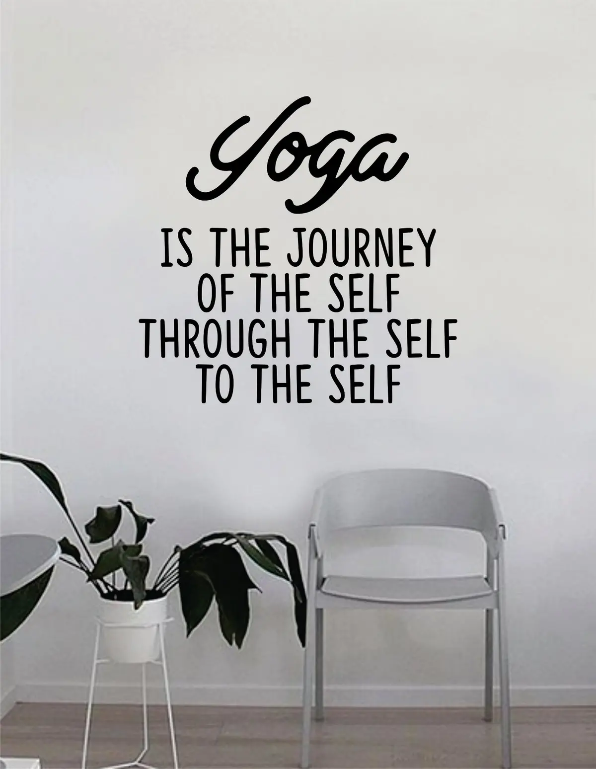 Yoga Is The Journey Quote Wall Decal Sticker Bedroom Home Room Art Vinyl Inspirational Decor Namaste Motivational Meditate 1