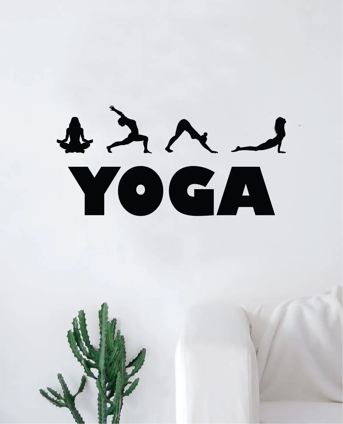 Yoga Poses V2 Wall Decal Sticker Home Decor Vinyl Art Bedroom Teen Inspirational Quote Namaste Meditate Relax Stretch 1