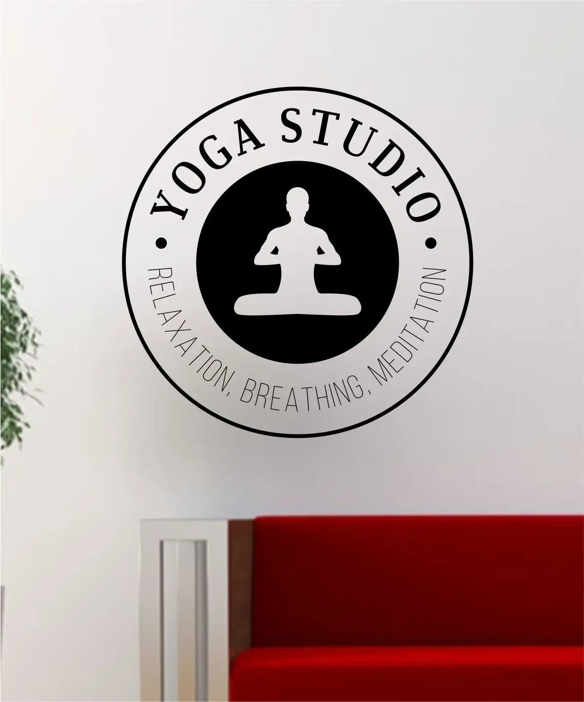 Yoga Studio Quote Decal Sticker Wall Vinyl Art Words Decor Decoration Room Meditation 1