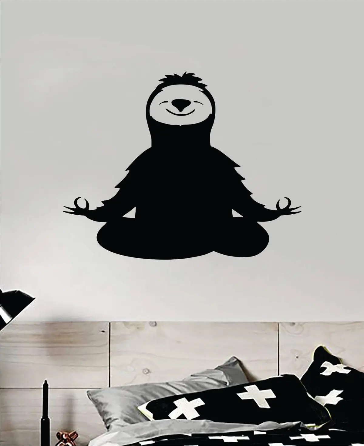 Yoga Sloth Wall Decal Home Decor Vinyl Art Sticker Bedroom Room Teen Baby Nursery Cute Animal Namaste Meditate 1