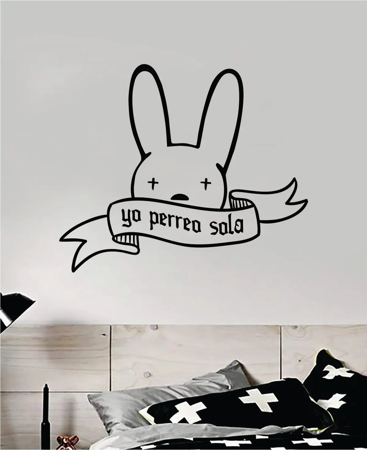 Yo Perreo Sola Bad Bunny Wall Decal Home Decor Sticker Vinyl Bedroom Room Quote Spanish Music Reggaeton Girls Funny Teen 1