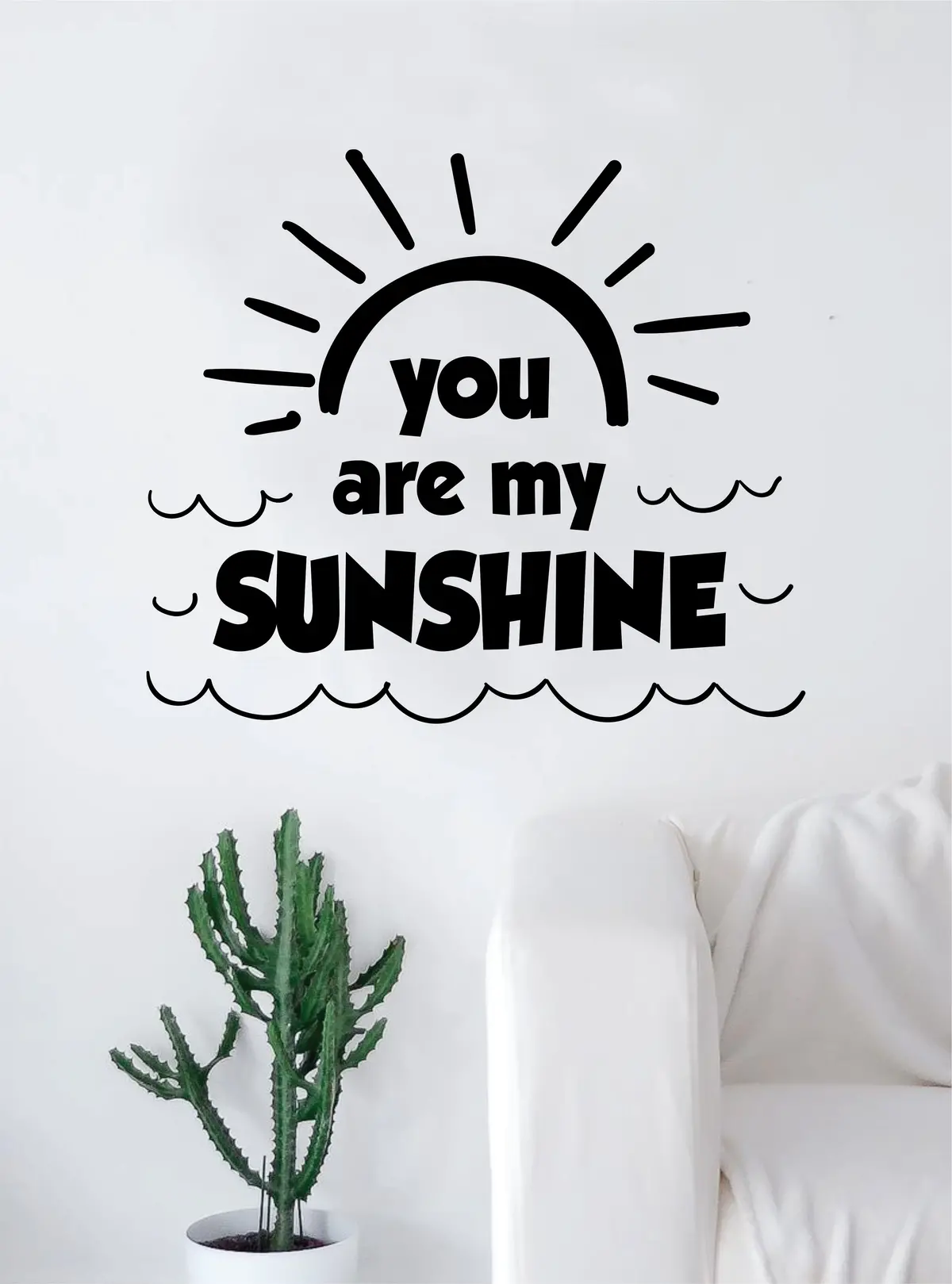 You Are My Sunshine Sun V2 Quote Decal Sticker Wall Vinyl Art Home Room Decor Cute Beautiful Nursery Baby 1
