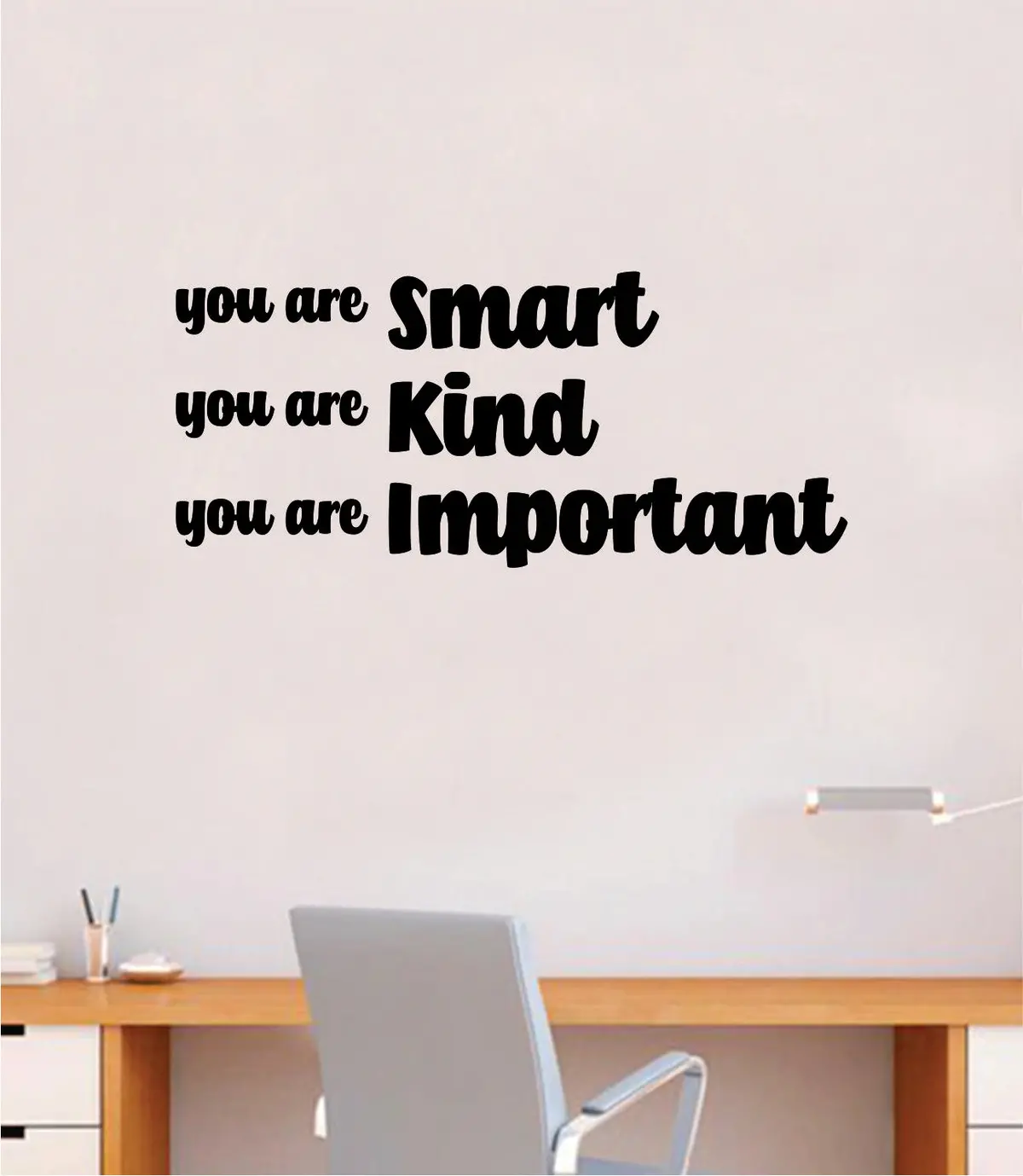 You Are Smart Kind Important Wall Decal Sticker Bedroom Room Art Vinyl Inspirational Teen Kids Baby Nursery Girls Boys School Teacher Class 1