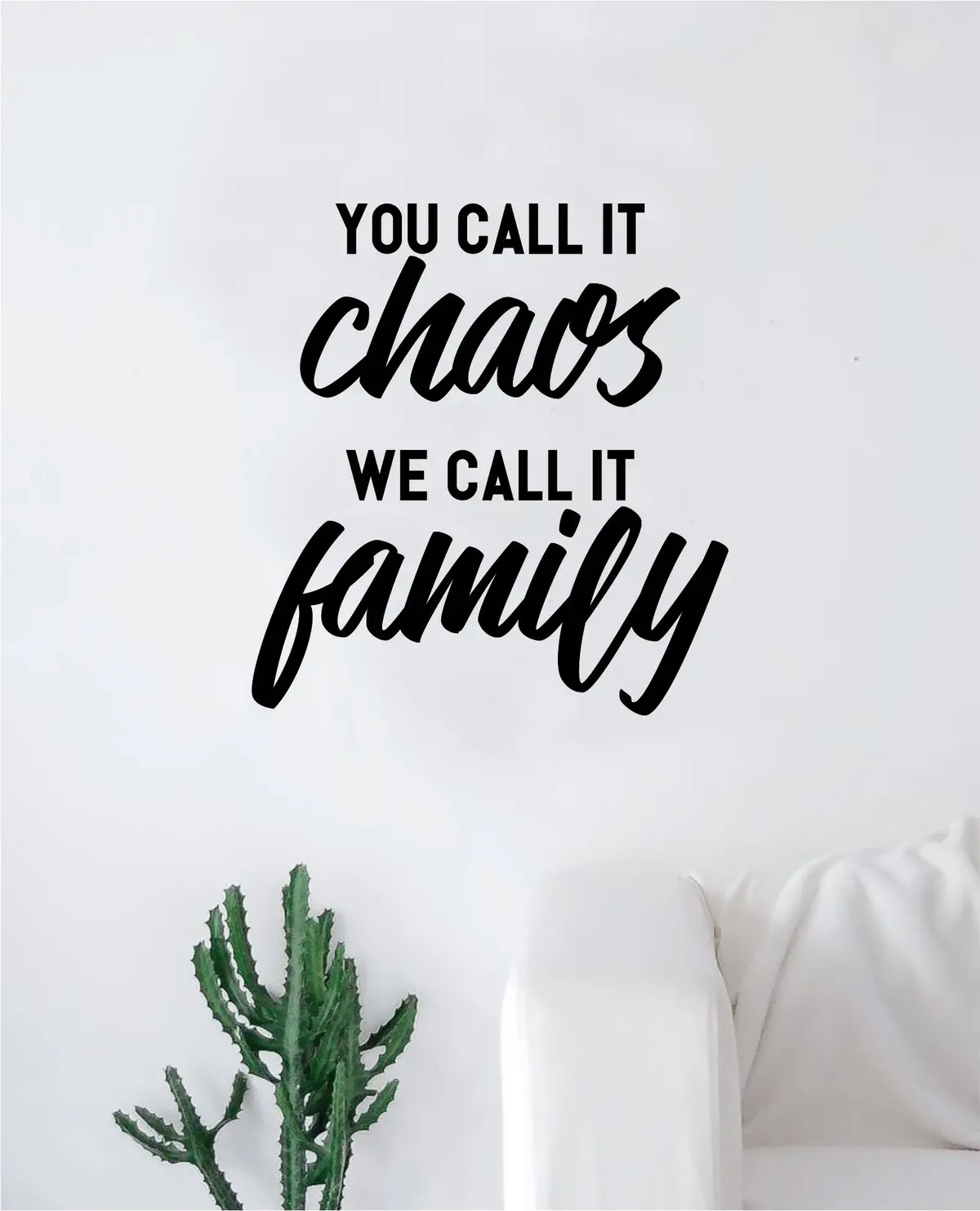 Chaos Family Wall Decal Decor Art Sticker Vinyl Room Bedroom Teen Kids Nursery Inspirational Home Cute 1