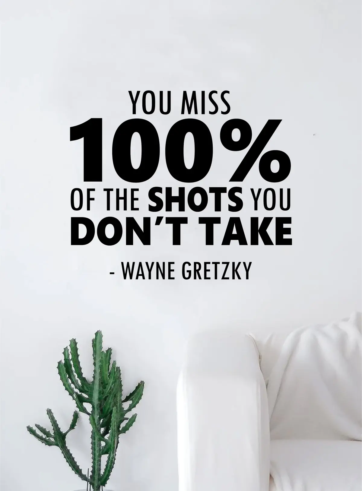 You Miss 100 V3 Wall Decal Sticker Bedroom Living Room Art Vinyl Sports Teen Inspirational Shots Motivational Kids 1