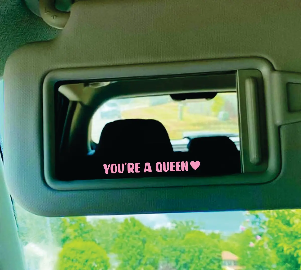 You're A Queen V2 Heart Car Decal Truck Window Windshield Jdm Bumper Sticker Mirror Vinyl Lettering Quote Girls Funny Mom Milf Beauty Make Up Selfie Boyfriend Girlfriend 1